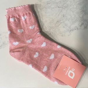 Pink heart socks